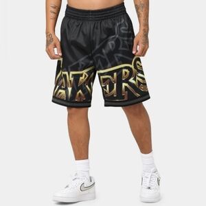Mitchell & Ness Shorts Medium Black Los Angeles Lakers Big Face 4.0 Swingman